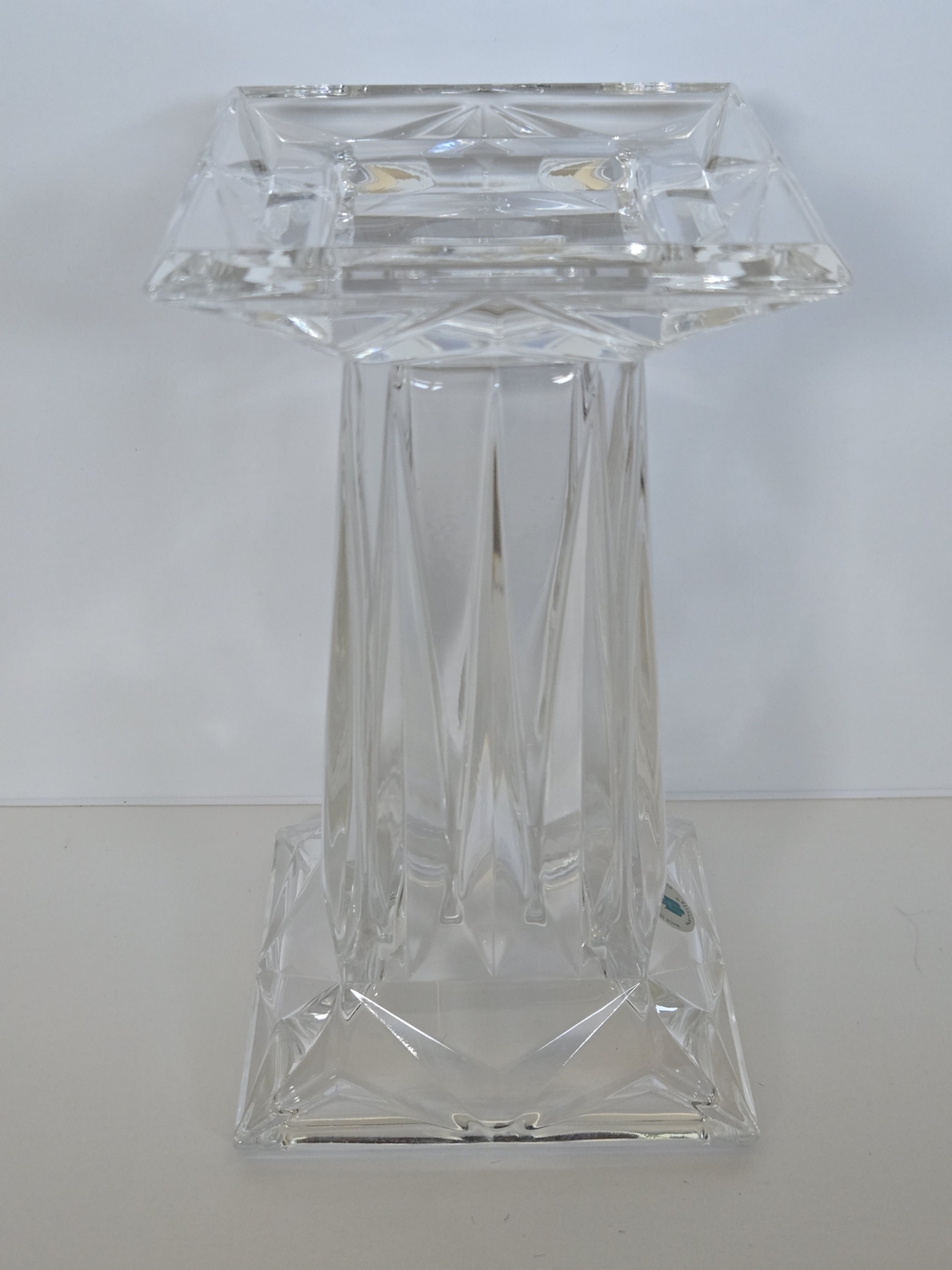 Vtg PartyLite P7374 Quad Prism Pedestal 24% Lead Crystal Pillar Candle Holder - Picture 9 of 12